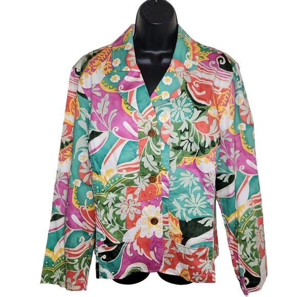 Coldwater Creek Butterfly Essences Nwt blazer jacket size XL - Picture 1 of 7